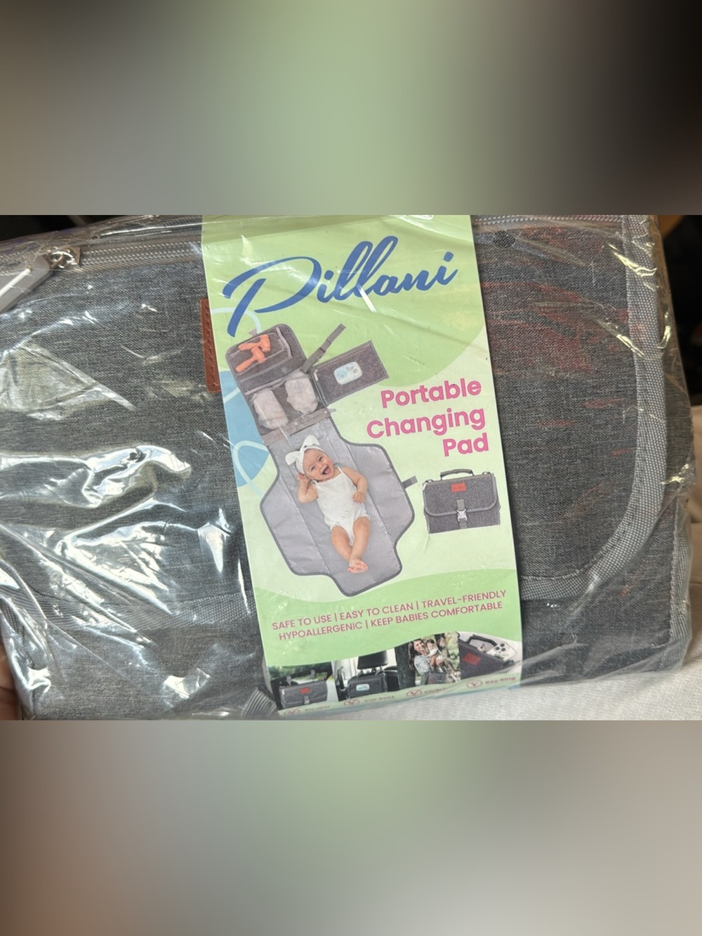 Pillani Portable Changing Pad - Dark Gray
